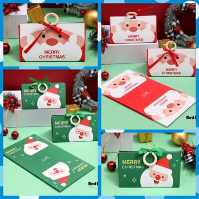 REDDOTGIFT 10-Pack H8.5*17*10cm DIY Trangle Shape New Christmas Gift Box,Portable Paper Box,H6*10*5.2cm Gift Christmas Eve packaging,Empty Box