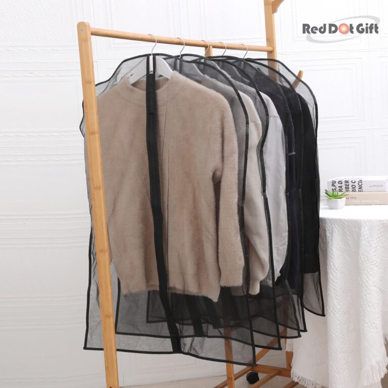 Black Organza Garments Cover 100*60cm Dust Cover Garment Bag With Zipper Dust Cover for Clothes Storage Closet