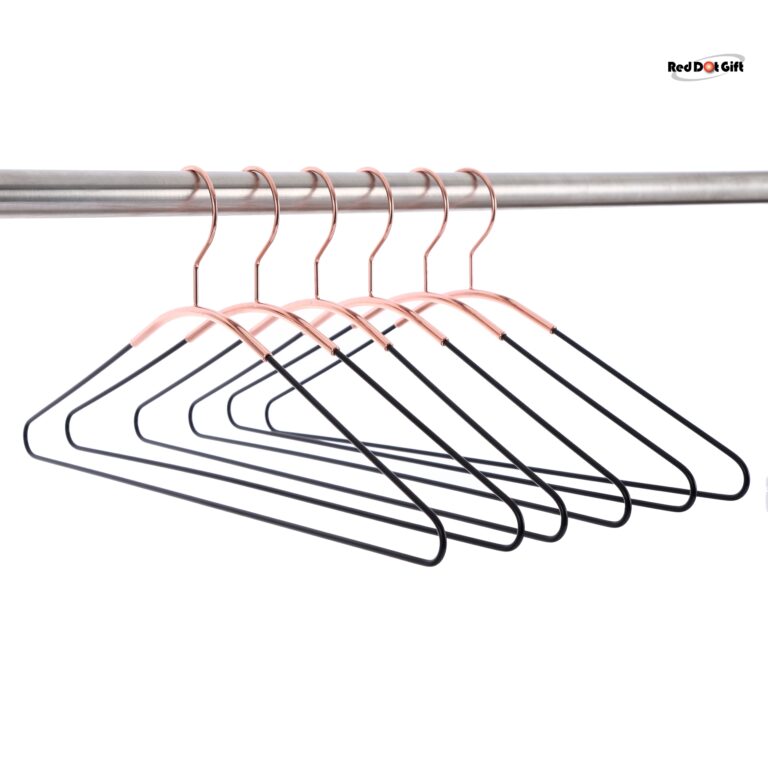 Rose Golden Color Strong Metal Hanger 16.8 Inch Golden & Black Color, Clothes Hangers Coat Hanger Standard Hangers for Everyday Use