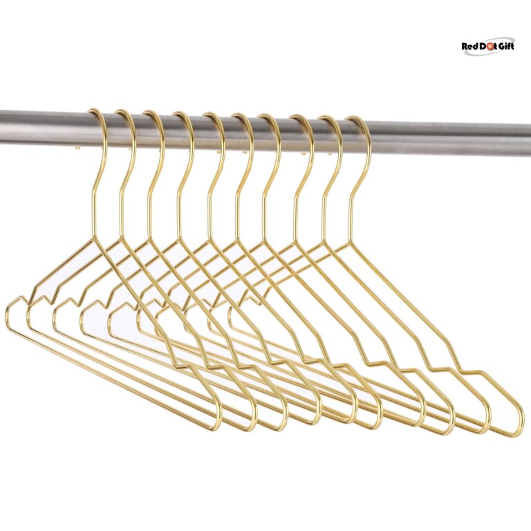 Golden Color Strong Golden Color Strong Metal Hangers 42cm Clothes Hangers, Coat Hanger, Standard Suit Hangers