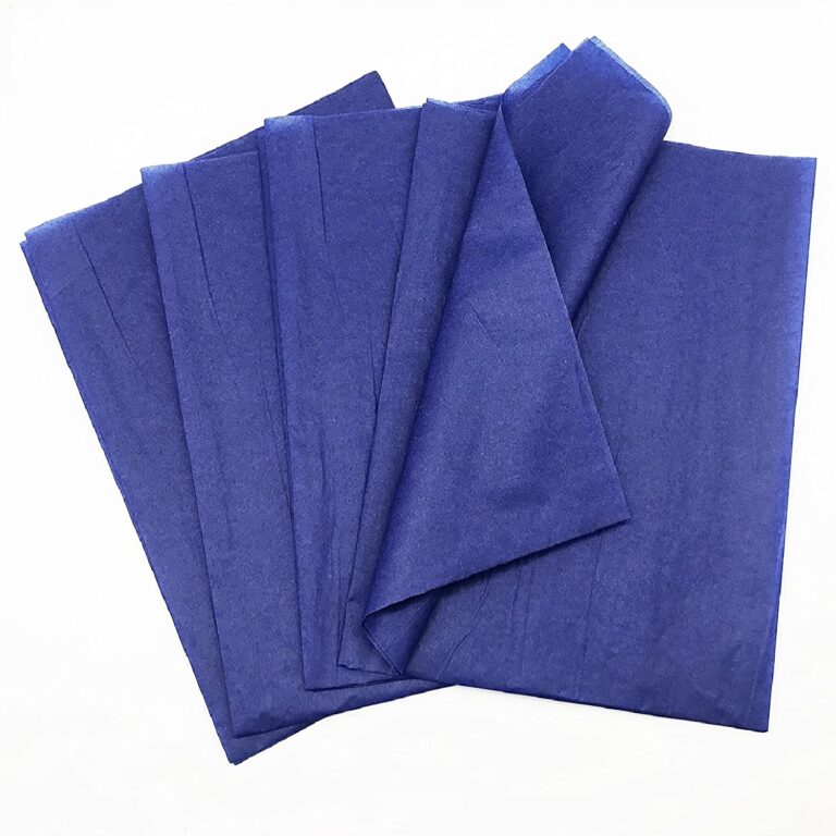 50 Sheets Dark Blue Color Tissue Paper Gift Wrapping DIY Tissues 50 * 75cm…17 Grams,Acid Free for A Variety of Craft, Art and Paper Projects,T-Shirt Wrap