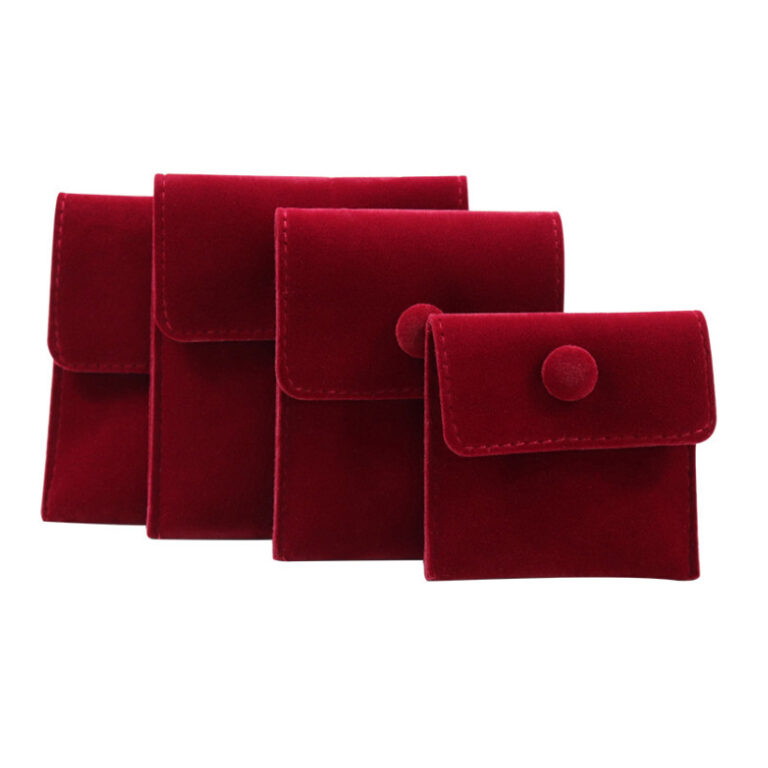 10 Pieces Maroon Color Gift Pouch Velvet Pouch Thick And Delicate Velvet Ring Necklace Jewelry Storage Bag