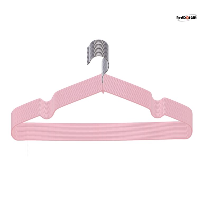 Baby Pink Metal Hangers Shirt Hangers Wire Hangers 40cm Strong Anti-Slip Hangers Space Saving Rubber Coated Hangers Heavy Duty Hangers