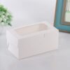 2 Cavities Paper Cupcake Box with Inserts Cupcake Containers Bakery Cake Carriers for Home Dessert Shop - 2 Cavities White