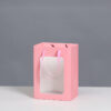 Gift Paper Bag with Window Item Code XZ0213# ( 3 sizes / 4 color available ) - Pink