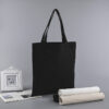 Red Dot Gift® Canvas Tote Bags H44*35cm with Long Handle Reusable Shopping Bag Eco-Friendly - Black