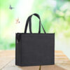 Pack of 10 Non-Woven Fabric Carry Bags with Zipper H32*38*15cm ( 5 Color Available ) - Black #