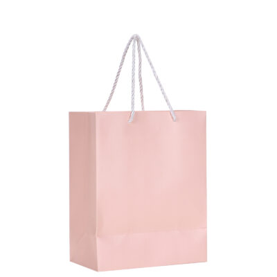 Light Pink Color Texture Gift Bags Shopping Bag Party Favor Bags with Cotton Handle for Birthday Mother’s Day, Baby Shower Bridal Shower Wedding Gift.