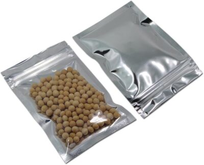 Aluminum Foil Mylar Bags Flat Zip lock Bags Food Storage Packaging Pouch Clear Silver Aluminum Foil Bags.