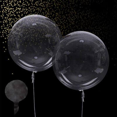 10 Pcs Clear Bobo Balloons , Air or Helium Transparent bubble Bobo Balloons for all occasions and Events,Indoor Outdoor Party and Birthdays