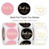 1 Roll " Thank You for Your Order " Gold Foil Stickers Size 5*5cm ( 2 inch diameter ）Round Shape ,500 stickers included. ( 3 color available )