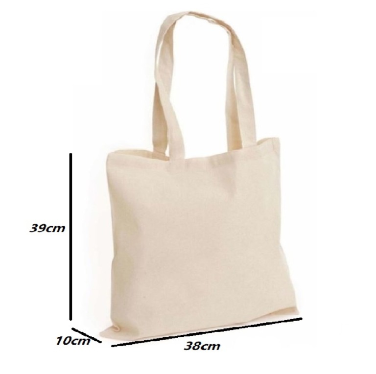 Canvas Tote Bags with Long Handle Reusable Shopping Bag Eco-Friendly