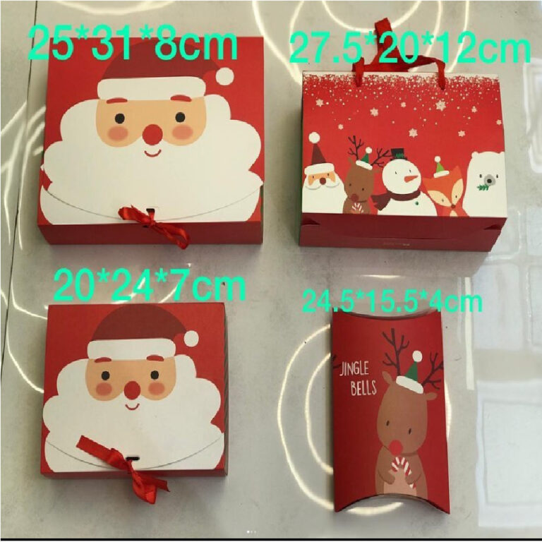 Gift Box With Ribbon For Christmas Presents – Christmas Gift Wrap Box – Xmas Gift Box For Christmas Party Favor